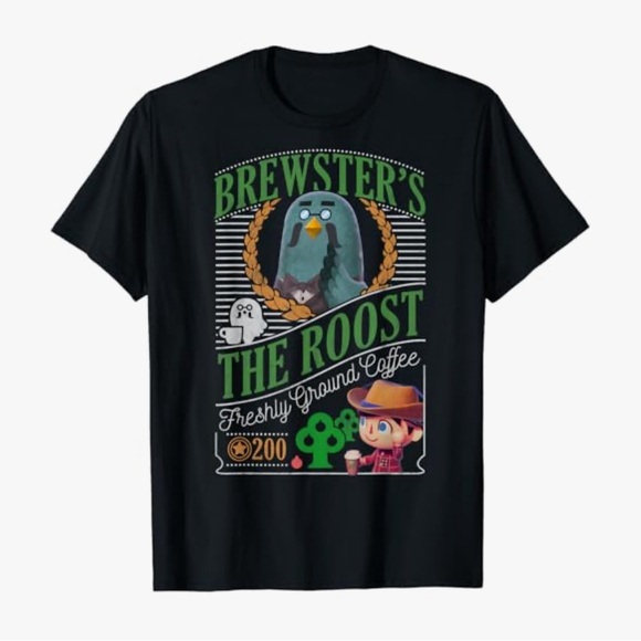 Nintendo Animal Crossing Brewster’s Cafe T-shirt, extra sold, Size Medium, NWOT - Picture 1 of 5